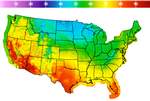 Click here for latest NOAA National Weather Service forecasts of high and low temperatures and more in a graphical format.